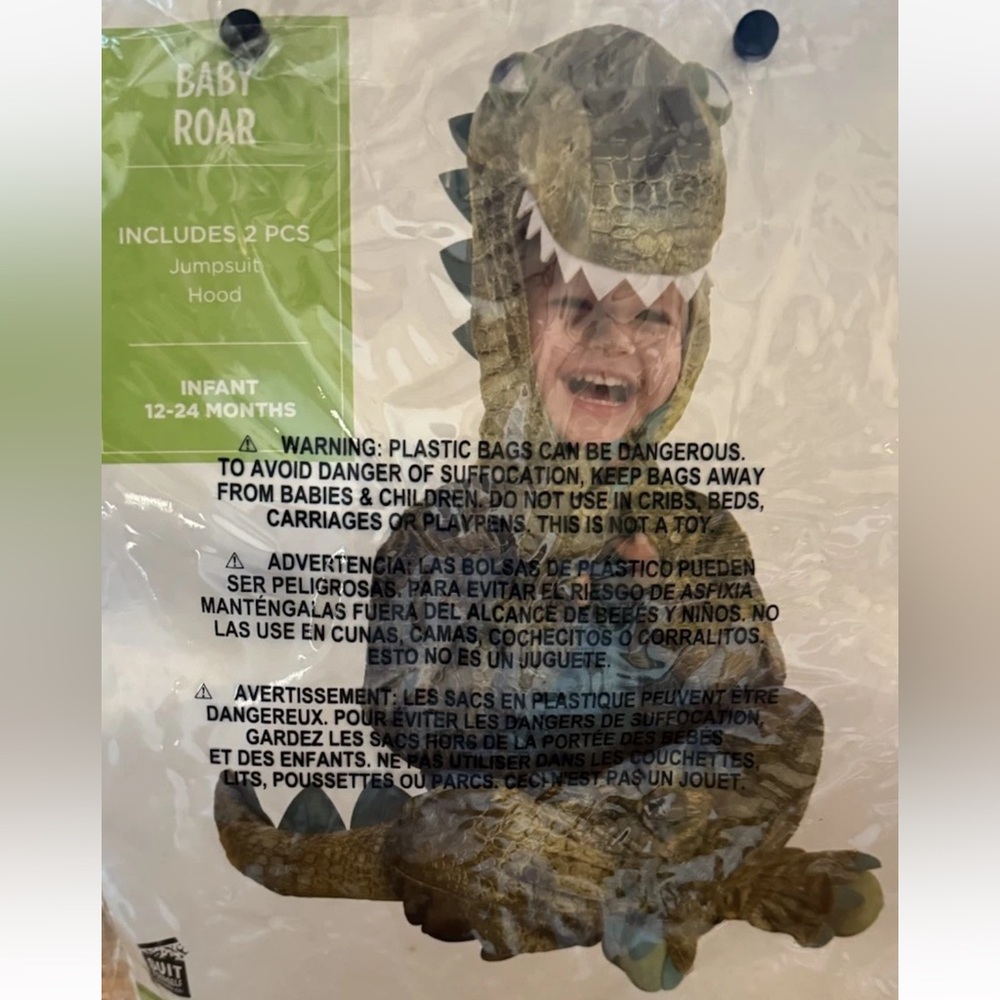 NIP Baby Roar Dinosaur Costume Sz 18-24M
